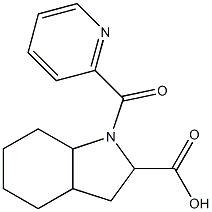 1-(pyridin-2-ylcarbonyl)octahydro-1H-indole-2-carboxylic acid Struktur