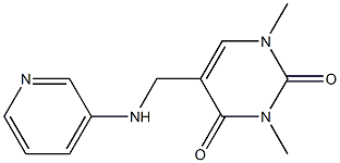 1,3-dimethyl-5-[(pyridin-3-ylamino)methyl]-1,2,3,4-tetrahydropyrimidine-2,4-dione Struktur