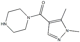 1-[(1,5-dimethyl-1H-pyrazol-4-yl)carbonyl]piperazine Struktur