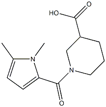 1-[(1,5-dimethyl-1H-pyrrol-2-yl)carbonyl]piperidine-3-carboxylic acid Struktur