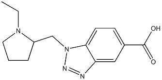 1-[(1-ethylpyrrolidin-2-yl)methyl]-1H-1,2,3-benzotriazole-5-carboxylic acid Struktur