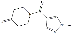 1-[(1-methyl-1H-pyrazol-4-yl)carbonyl]piperidin-4-one Struktur