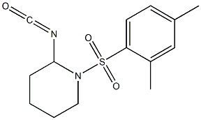 1-[(2,4-dimethylbenzene)sulfonyl]-2-isocyanatopiperidine Struktur