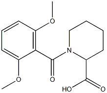 1-[(2,6-dimethoxyphenyl)carbonyl]piperidine-2-carboxylic acid Struktur