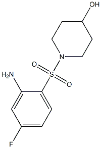 1-[(2-amino-4-fluorobenzene)sulfonyl]piperidin-4-ol Struktur