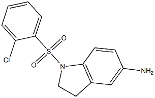 1-[(2-chlorobenzene)sulfonyl]-2,3-dihydro-1H-indol-5-amine Struktur