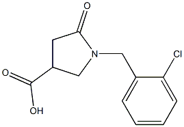 1-[(2-chlorophenyl)methyl]-5-oxopyrrolidine-3-carboxylic acid Struktur