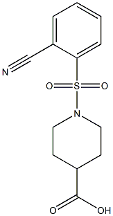 1-[(2-cyanobenzene)sulfonyl]piperidine-4-carboxylic acid Struktur