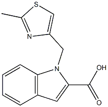 1-[(2-methyl-1,3-thiazol-4-yl)methyl]-1H-indole-2-carboxylic acid Struktur