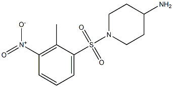 1-[(2-methyl-3-nitrobenzene)sulfonyl]piperidin-4-amine Struktur