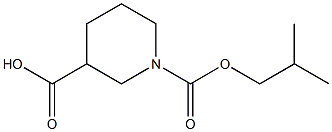 1-[(2-methylpropoxy)carbonyl]piperidine-3-carboxylic acid Struktur