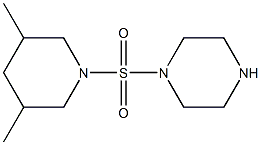 1-[(3,5-dimethylpiperidine-1-)sulfonyl]piperazine Struktur