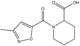 1-[(3-methyl-1,2-oxazol-5-yl)carbonyl]piperidine-2-carboxylic acid Struktur