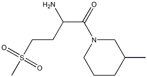 1-[(3-methylpiperidin-1-yl)carbonyl]-3-(methylsulfonyl)propylamine Struktur