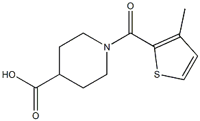 1-[(3-methylthien-2-yl)carbonyl]piperidine-4-carboxylic acid Struktur