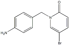 1-[(4-aminophenyl)methyl]-5-bromo-1,2-dihydropyridin-2-one Struktur