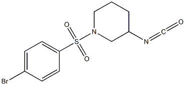 1-[(4-bromophenyl)sulfonyl]-3-isocyanatopiperidine Struktur