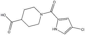 1-[(4-chloro-1H-pyrrol-2-yl)carbonyl]piperidine-4-carboxylic acid Struktur