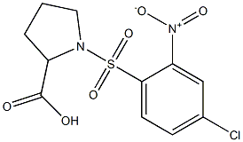 1-[(4-chloro-2-nitrobenzene)sulfonyl]pyrrolidine-2-carboxylic acid Struktur