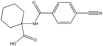 1-[(4-cyanobenzoyl)amino]cyclohexanecarboxylic acid Struktur