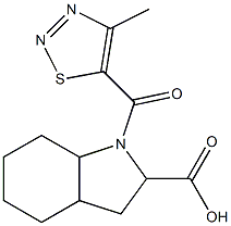 1-[(4-methyl-1,2,3-thiadiazol-5-yl)carbonyl]-octahydro-1H-indole-2-carboxylic acid Struktur