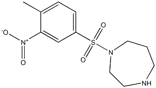 1-[(4-methyl-3-nitrobenzene)sulfonyl]-1,4-diazepane Struktur