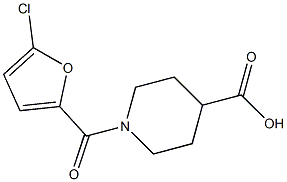 1-[(5-chlorofuran-2-yl)carbonyl]piperidine-4-carboxylic acid Struktur