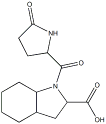 1-[(5-oxopyrrolidin-2-yl)carbonyl]octahydro-1H-indole-2-carboxylic acid Struktur