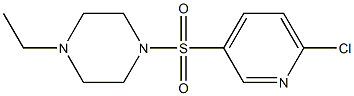 1-[(6-chloropyridine-3-)sulfonyl]-4-ethylpiperazine Struktur