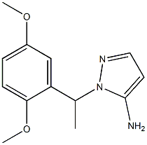 1-[1-(2,5-dimethoxyphenyl)ethyl]-1H-pyrazol-5-amine Struktur