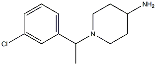 1-[1-(3-chlorophenyl)ethyl]piperidin-4-amine Struktur