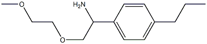 1-[1-amino-2-(2-methoxyethoxy)ethyl]-4-propylbenzene Struktur