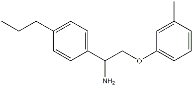 1-[1-amino-2-(3-methylphenoxy)ethyl]-4-propylbenzene Struktur