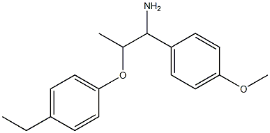 1-[1-amino-2-(4-ethylphenoxy)propyl]-4-methoxybenzene Struktur