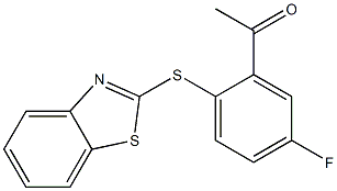 1-[2-(1,3-benzothiazol-2-ylsulfanyl)-5-fluorophenyl]ethan-1-one Struktur