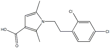 1-[2-(2,4-dichlorophenyl)ethyl]-2,5-dimethyl-1H-pyrrole-3-carboxylic acid Struktur