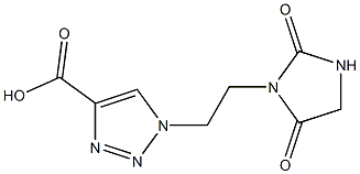 1-[2-(2,5-dioxoimidazolidin-1-yl)ethyl]-1H-1,2,3-triazole-4-carboxylic acid Struktur