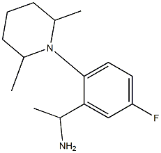 1-[2-(2,6-dimethylpiperidin-1-yl)-5-fluorophenyl]ethan-1-amine Struktur