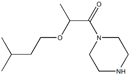 1-[2-(3-methylbutoxy)propanoyl]piperazine Struktur