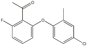 1-[2-(4-chloro-2-methylphenoxy)-6-fluorophenyl]ethan-1-one Struktur