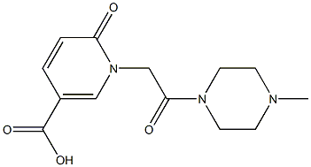 1-[2-(4-methylpiperazin-1-yl)-2-oxoethyl]-6-oxo-1,6-dihydropyridine-3-carboxylic acid Struktur