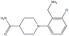 1-[2-(aminomethyl)-3-chlorophenyl]piperidine-4-carboxamide Struktur