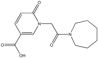 1-[2-(azepan-1-yl)-2-oxoethyl]-6-oxo-1,6-dihydropyridine-3-carboxylic acid Struktur