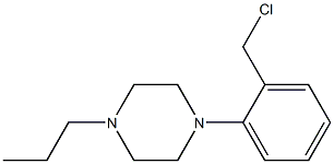 1-[2-(chloromethyl)phenyl]-4-propylpiperazine Struktur