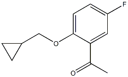 1-[2-(cyclopropylmethoxy)-5-fluorophenyl]ethan-1-one Struktur