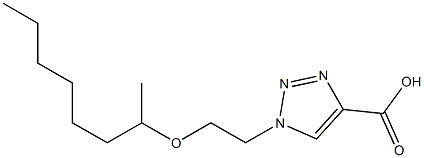 1-[2-(octan-2-yloxy)ethyl]-1H-1,2,3-triazole-4-carboxylic acid Struktur