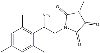 1-[2-amino-2-(2,4,6-trimethylphenyl)ethyl]-3-methylimidazolidine-2,4,5-trione Struktur