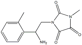 1-[2-amino-2-(2-methylphenyl)ethyl]-3-methylimidazolidine-2,4,5-trione Struktur