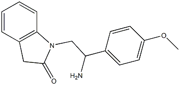 1-[2-amino-2-(4-methoxyphenyl)ethyl]-2,3-dihydro-1H-indol-2-one Struktur