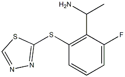 1-[2-fluoro-6-(1,3,4-thiadiazol-2-ylsulfanyl)phenyl]ethan-1-amine Struktur